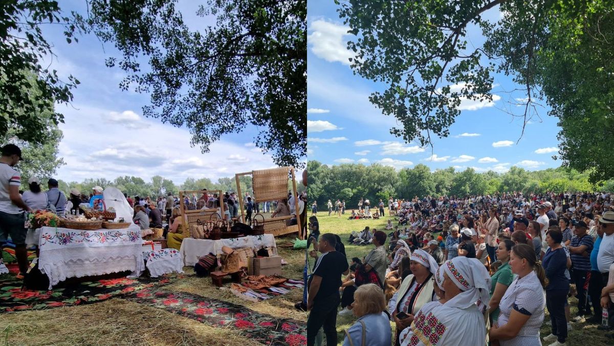 GALERIE FOTO/ Sezonul festivalurilor, în toi. Cum s-a desfășurat „Dansul Vetrelor Nistrene” la Ștefan Vodă