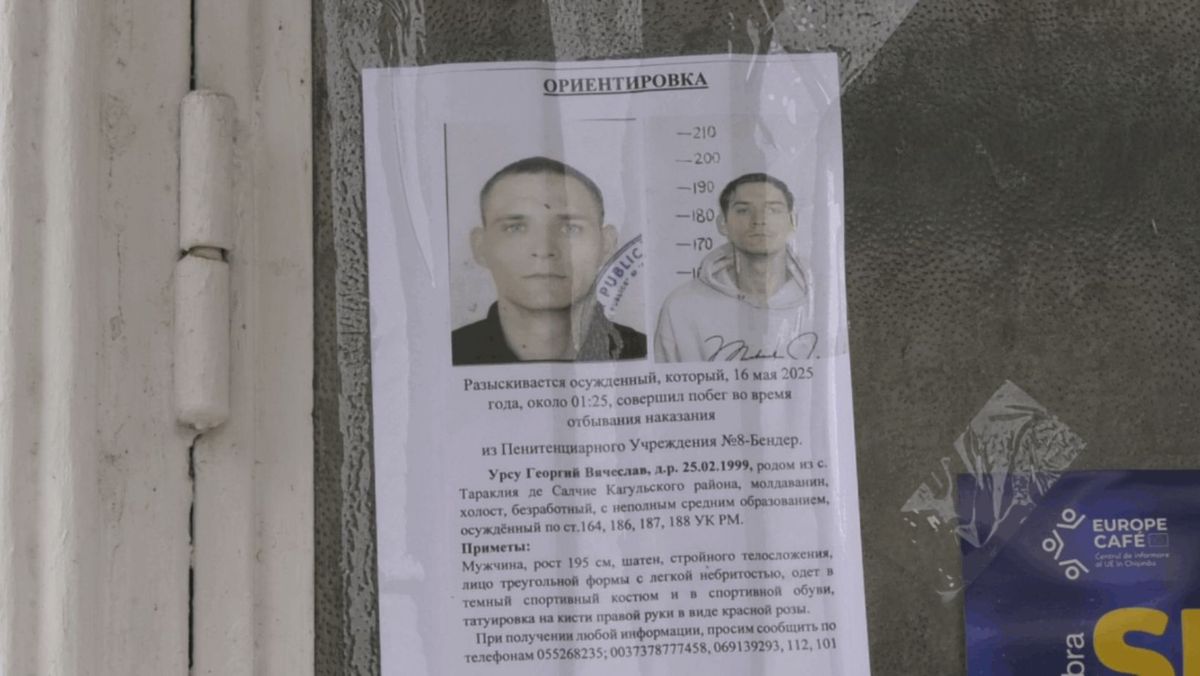 Deținutul evadat din Bender ține în frică satele din Căușeni. Este bănuit de mai multe tâlhării comise în raion