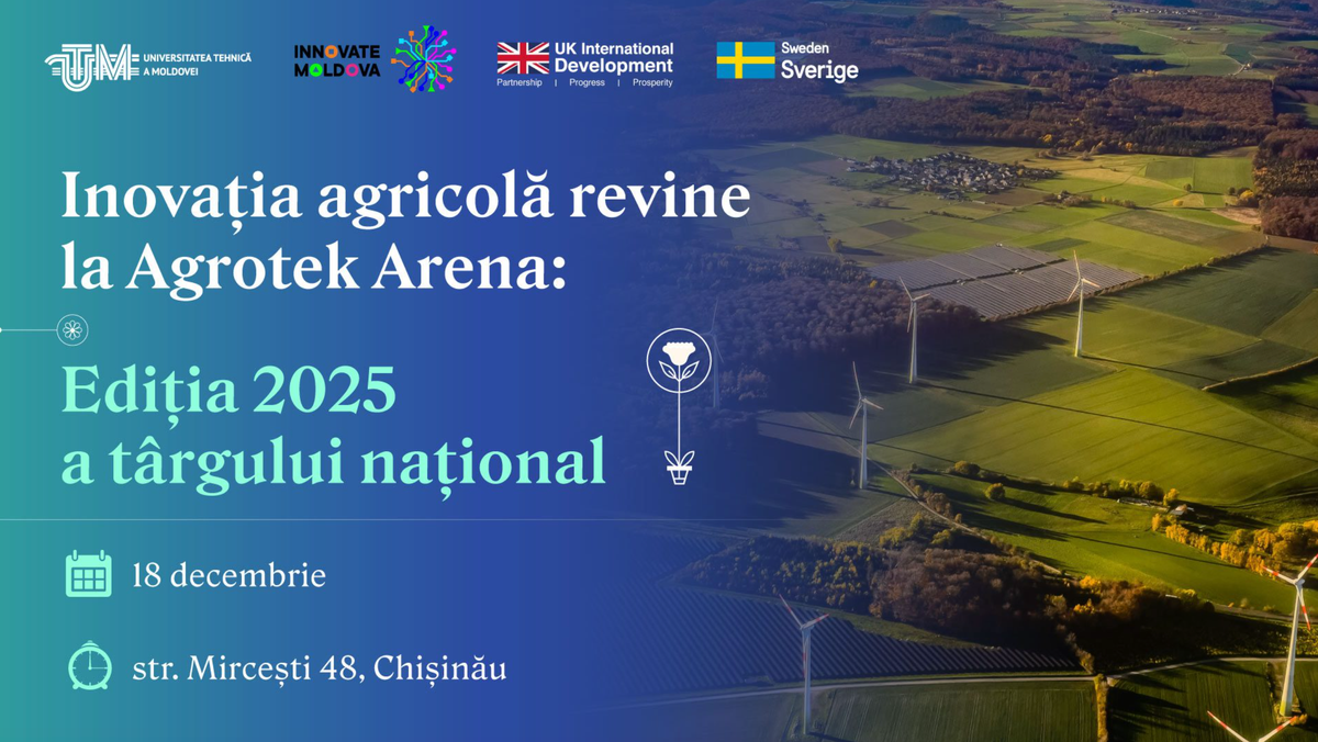 Târgul Inovației în Agricultură revine la Chișinău, pe 18 decembrie