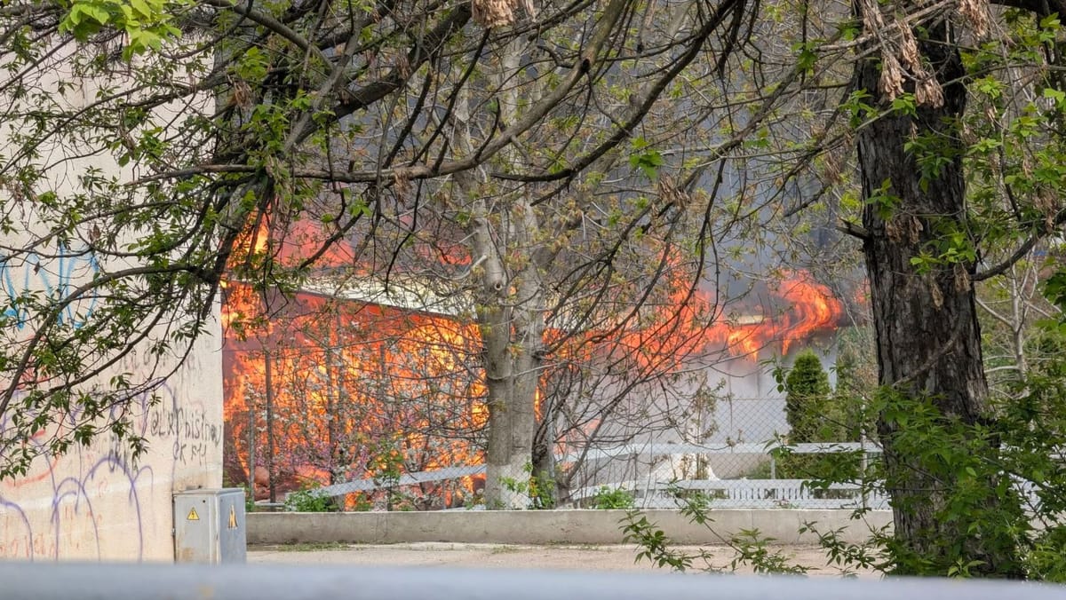 ACTUALIZARE/ Incendiul de la hipodrom a fost lichidat. Caii au fost evacuați la timp