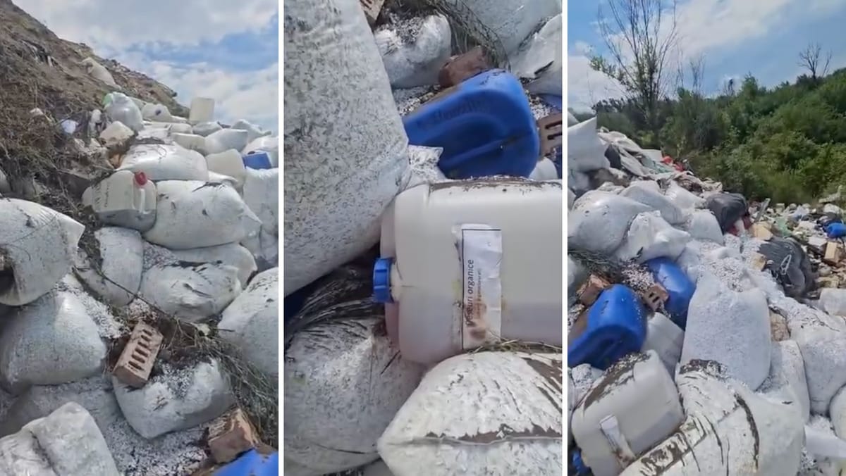 VIDEO/ Deșeuri periculoase, găsite în apropiere de Bubuieci. Primarul spune că au fost depistate facturi și acte contabile