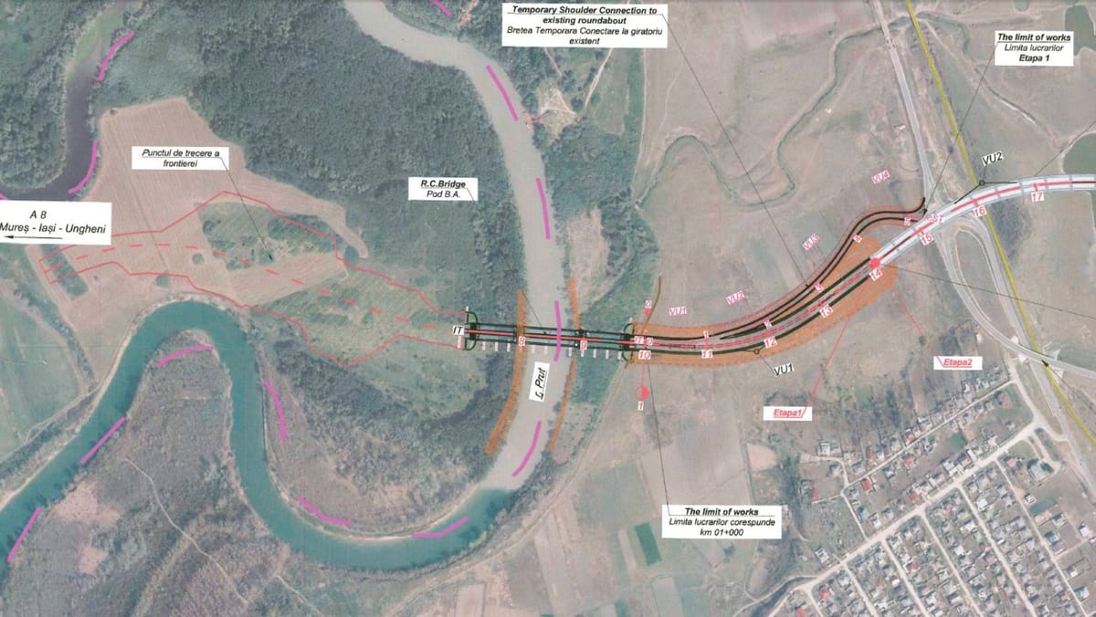 Se caută un constructor pentru drumul spre noul „Pod de Flori” de la Ungheni. Lucrările ar urma să dureze un an