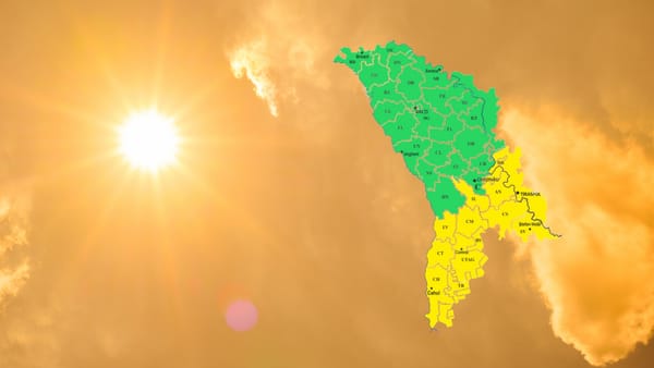 Cod galben de caniculă pentru raioanele din sudul și estul țării. Avertismentul - valabil pe 23 iulie