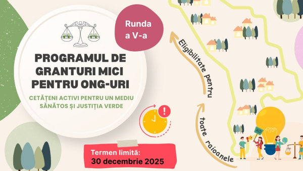 Granturi de până la 300.000 de lei pentru ONG-urile de mediu din toată țara. EcoContact lansează o nouă rundă de finanțare