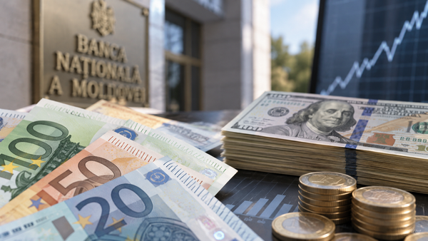 Euro și dolarul se scumpesc la început de săptămână. Cursul valutar pentru luni