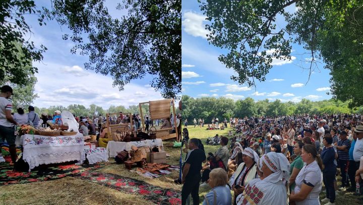 GALERIE FOTO/ Sezonul festivalurilor, în toi. Cum s-a desfășurat „Dansul Vetrelor Nistrene” la Ștefan Vodă