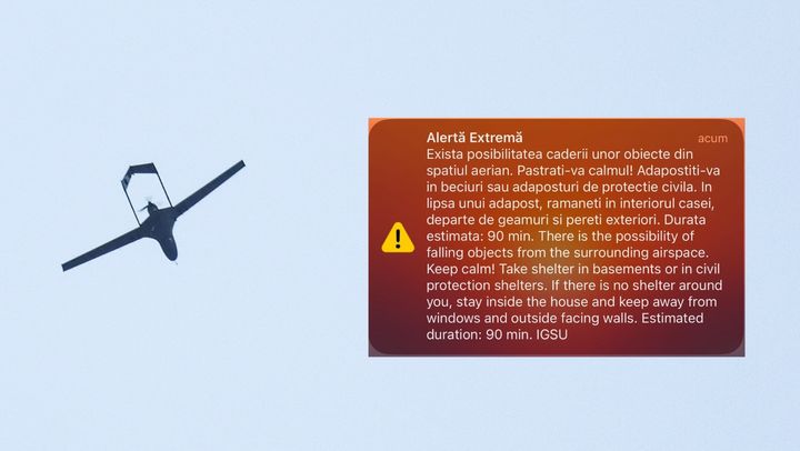 Atac cu drone în Ucraina, în apropierea frontierei cu România. Locuitorii din Tulcea au primit mesaje RO-Alert